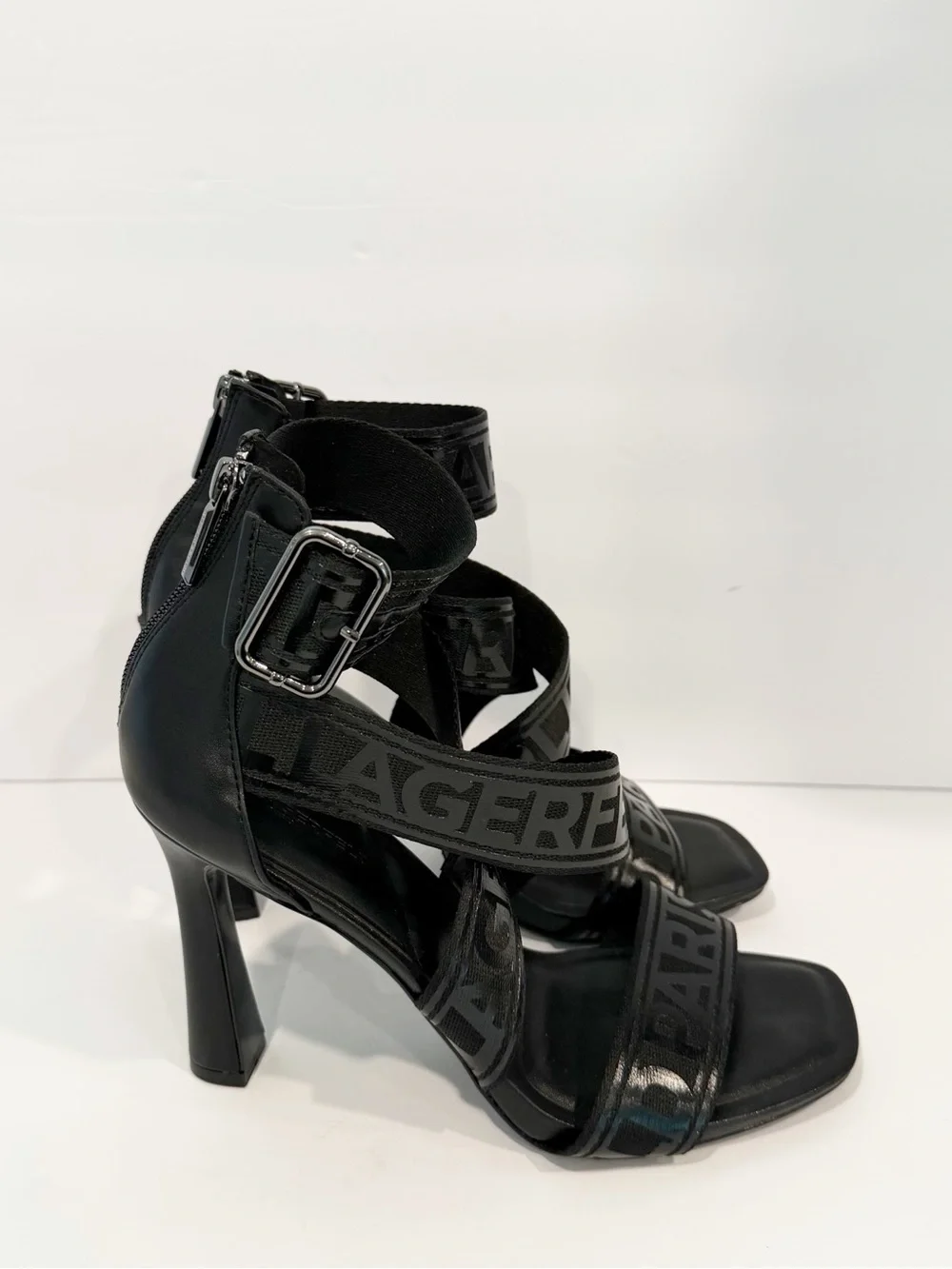 Karl Lagerfeld Paris Careliz Signature Strappy Sandals Women's 9.5